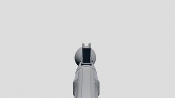 Leuchpistole (granatnik) widok podczas celowania; System celowniczy nie pokazuje konkretnego punktu, a jedynie jakiś przedział ‒  odwzorowuje to sposób strzelania z granatnika